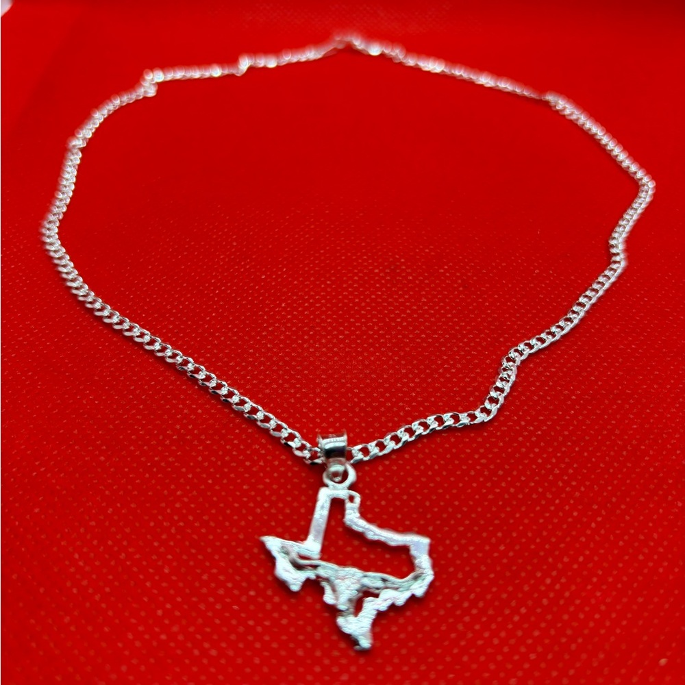 Silver Texas Pendant Necklace